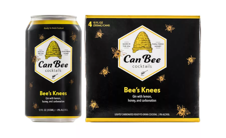 Canned Cocktails Gin Lemon Honey 8% ABV Bee's Knees CanBee