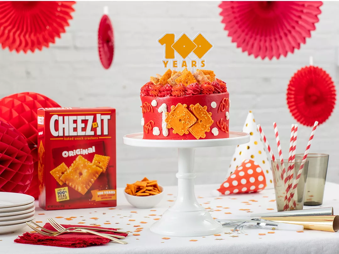 Celebrity Chef Stephanie Izzard Cheez-It Cake 100th Anniversary