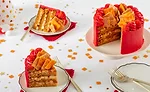 Celebrity Chef Stephanie Izzard Cheez-It Cake Sliced 100th Anniversary