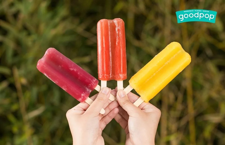Organic Popsicles Sweet Cherry Concord Grape Valencia Orange GoodPop