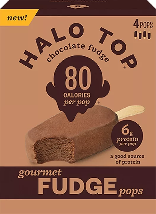 Low Calorie Halo Top Fudge Pops Box