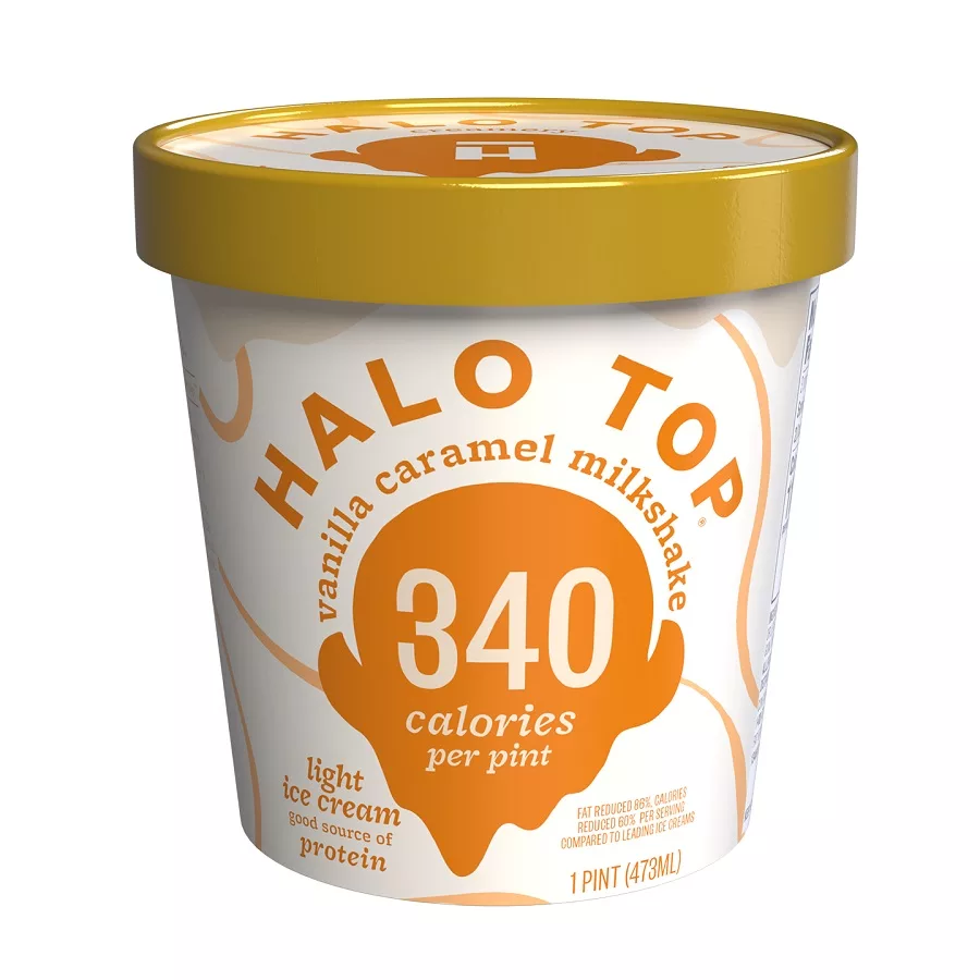 Halo Top Vanilla Caramel Milkshake Ice Cream