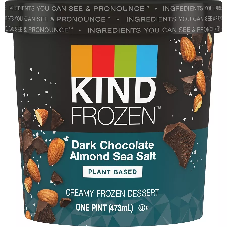 Plant Based Frozen Dessert Dark Chocolate Almond Sea Salt KIND