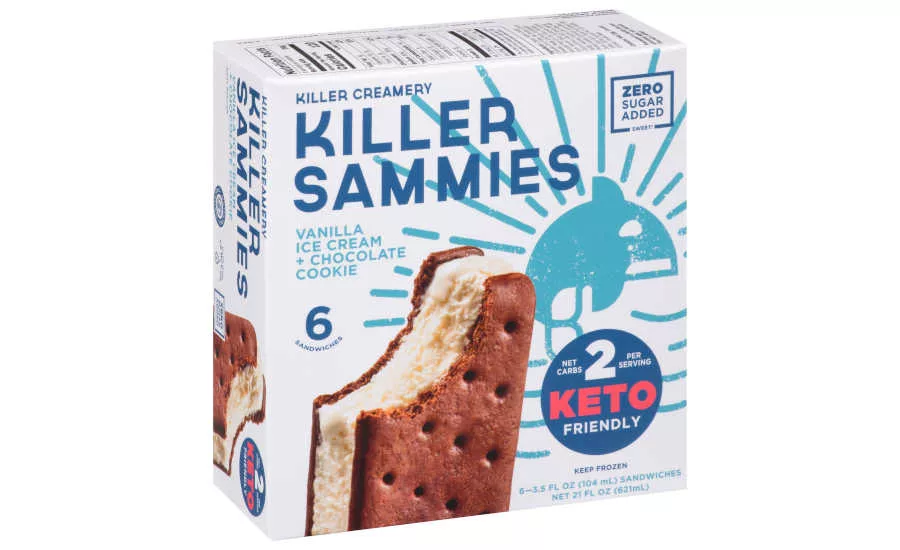 Zero Sugar Ice Cream Sandwiches Vanilla Killer Creamery Box