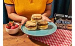Cheddar Buttermilk Biscuit Breakfast Sandwich Strawberries Mason Dixie