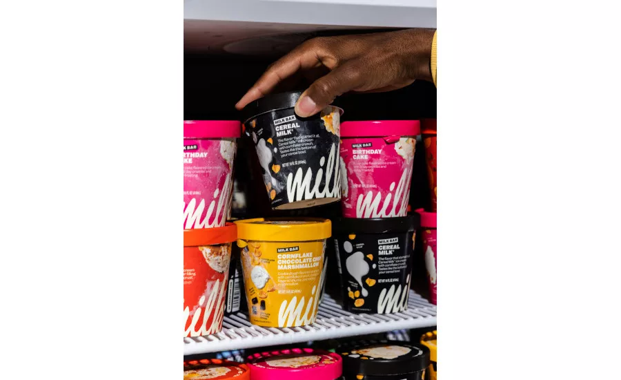 Whole Foods Freezer Milk Bar Ice Cream Pints Close Up