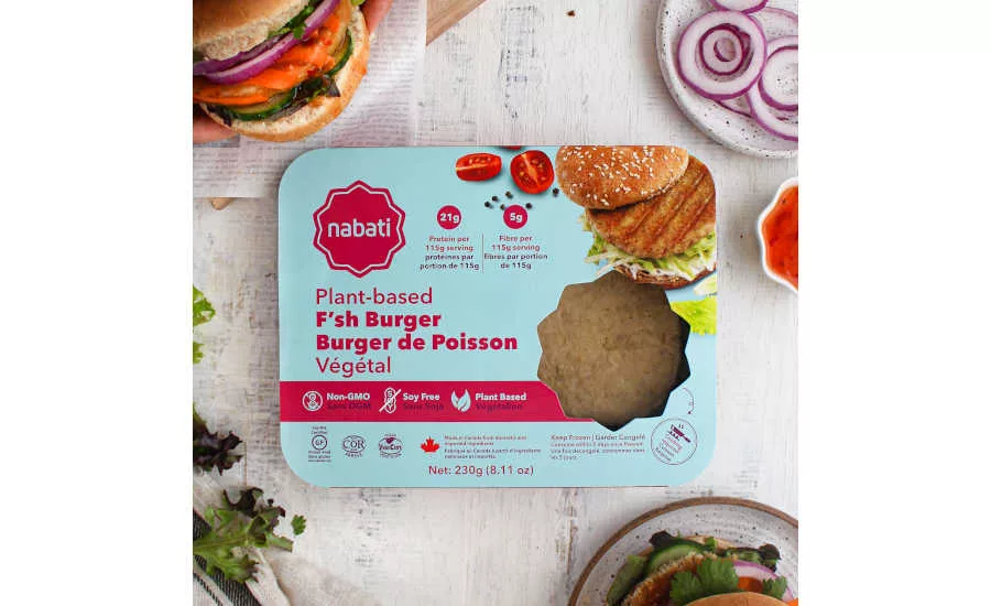 Plant Based Fish Burger Nabati Foods