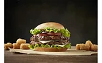 Flame Grilled Double Cheeseburger Angus Beef Tater Tots Quick 'N Eat Walmart