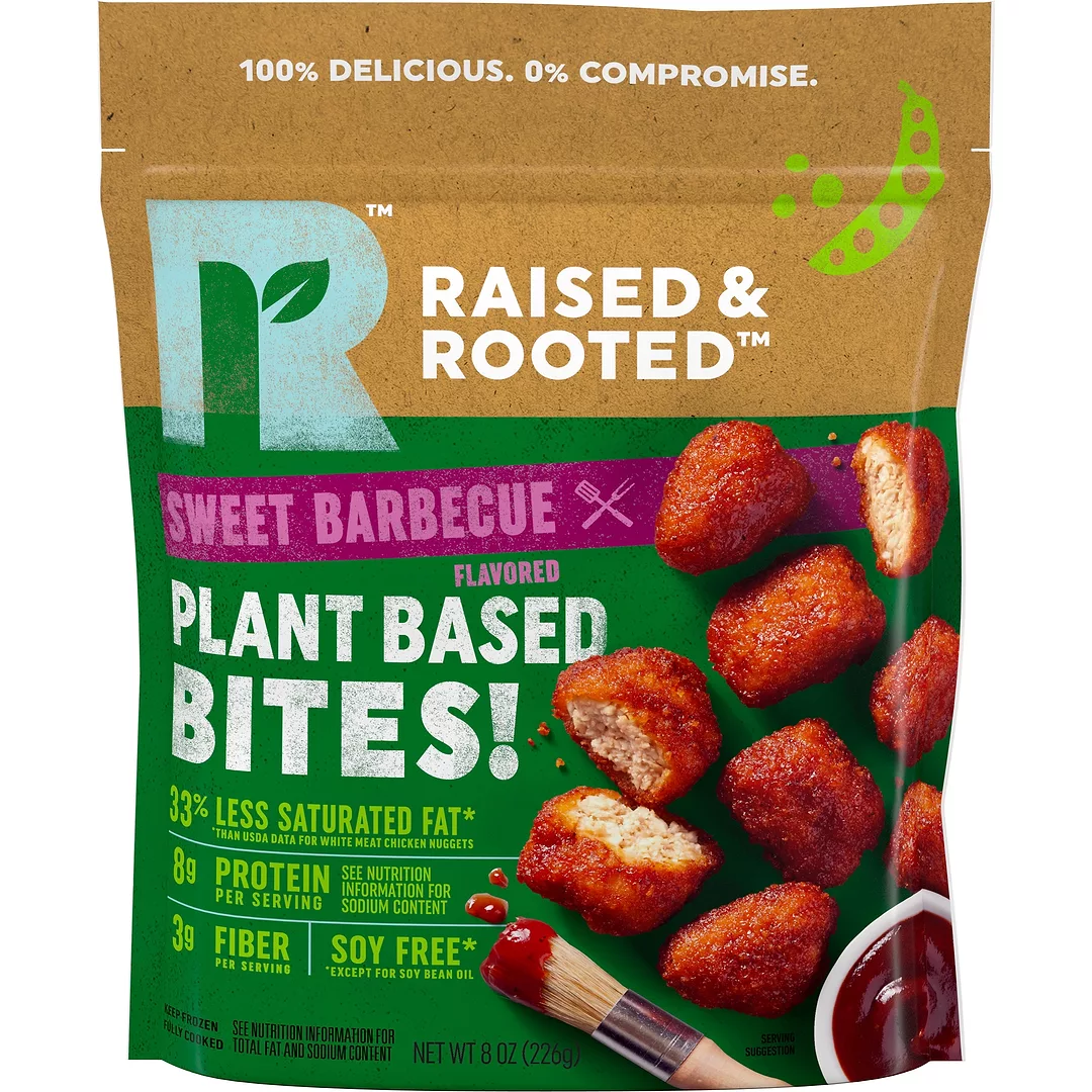 Breaded Barbeque Plant Based Chicken Bites Raised & Rooted Tyson