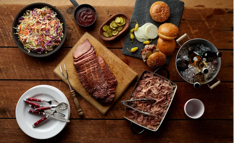 Henderson Texas Smoked BBQ Feast Beef Pork Chicken Sadler's Smokehouse