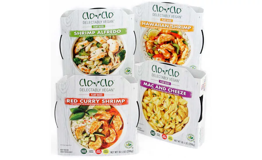 Vegan Plant Based Shrimp Seafood Bowls CLO-CLO Frozen Meals