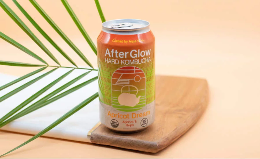 Hard Kombucha Aqua ViTea Apricot Dream Cans Fermented