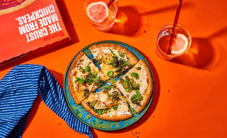 Chef Michael Anthony Potato Broccoli Chickpea Crust Pizza Banza