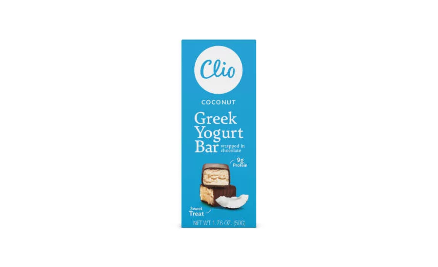 Frozen Greek Yogurt Bars Coconut Clio Snacks