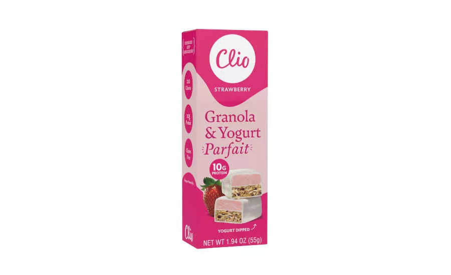 Greek Yogurt Strawberry Parfait Snack Bars Clio Single Serve Package