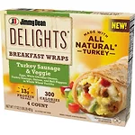 Jimmy Dean Breakfast Wraps JD Delights Turkey Sausage Veggie Frozen