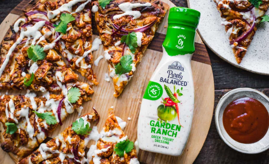 Greek Yogurt Salad Dressing Garden Ranch BBQ Pizza Litehouse Purely Balanced