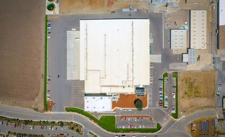 Overhead Gonzales California Del Monte Fresh Mann's Produce Processing Plant Fruits Vegetables