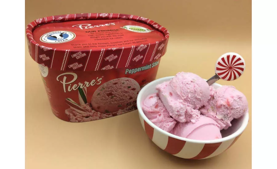 Holiday Season Peppermint Ice Cream Pierre's