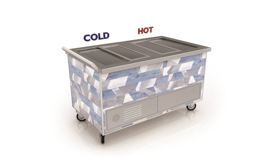 Hot and Cold Food Mobile Serving Counter Foodservice Schools
