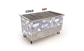 Hot and Cold Food Mobile Serving Counter Foodservice Schools