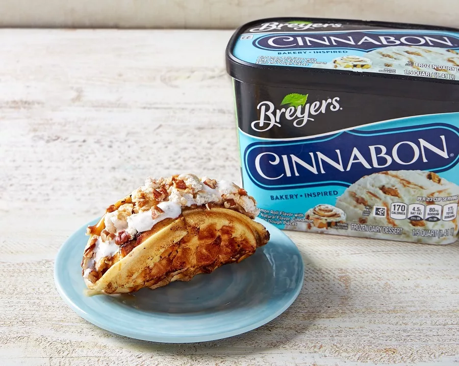 Breyers Cinnabon Ice Cream Waffle Tacos