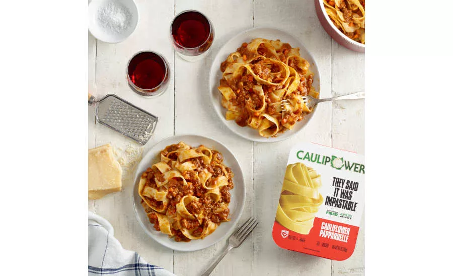 Plant Based Pasta Linguine Pappardelle Cauliflower Caulipower Plate