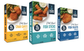 Breaded Seafood Plant-Based Crab Cakes Fish Sticks Good Catch
