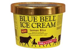 Blue Bell lemon ice cream