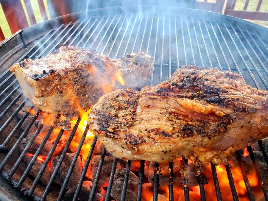 Close Up Flame Grilled Tri-Tip Steak Meat District