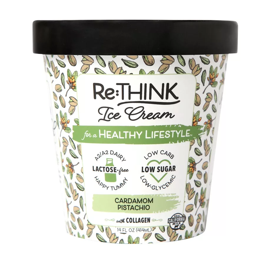Lactose-Free Ice Cream Cardamom Pistachio with Collagen