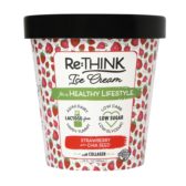 Lactose-Free Ice Cream Strawberry with Chia Seed and Collagen