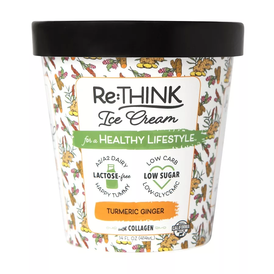 Lactose-Free Ice Cream Lactose-Free Ice Cream Turmeric Ginger with Collagen