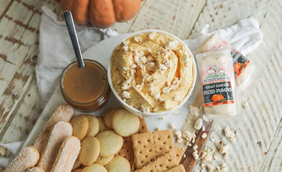 October Pumpkin Spice Goat Cheese Crackers Montchevre Saputo