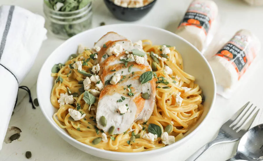 Pumpkin Spice Goat Cheese Pasta Montchevre Saputo