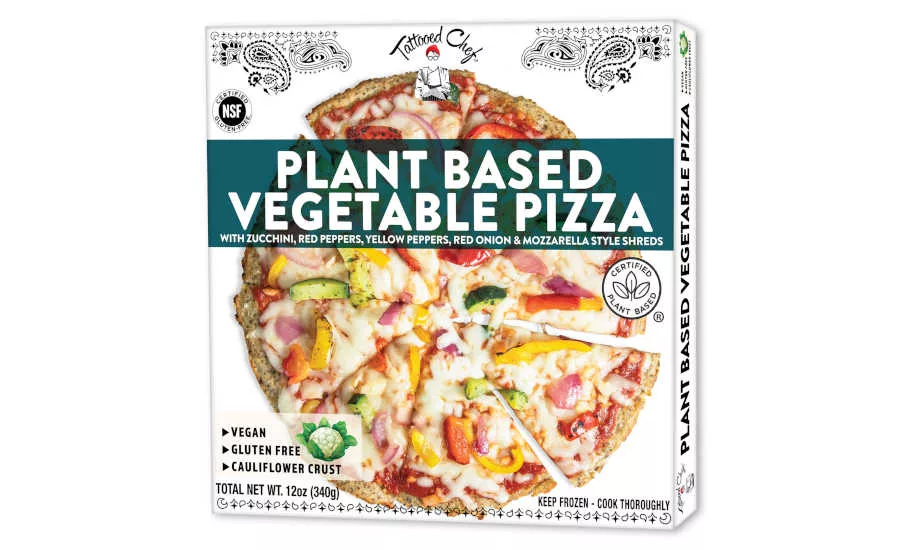 Plant Based Vegan Vegetable Frozen Pizza Tattooed Chef
