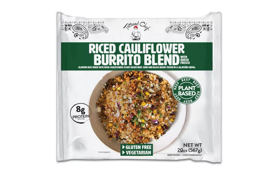 Riced Cauliflower Burrito Blend Tattooed Chef