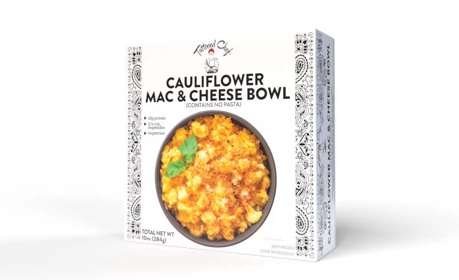 Vegetarian Cauliflower Mac and Cheese Bowl Tattooed Chef