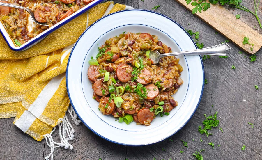 Louisiana Red Beans and Rice Dump and Bake Zatarain's