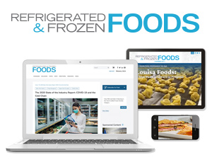 Refrigerated & Frozen Foods Website on various screen sizes