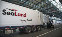 SeaLand Container in transit