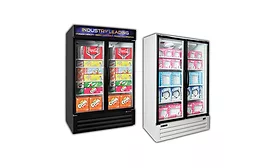 Master-Bilt glass door merchandisers