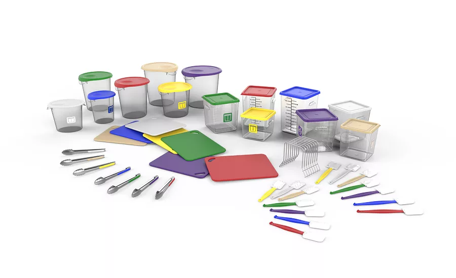 Rubbermaid color-coded