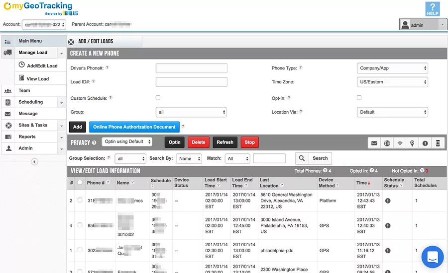 MyGeoTracking software