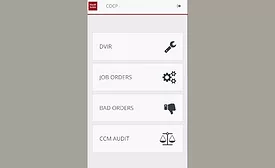 Consolidated Chassis Management  MandR Mobile Main Screen