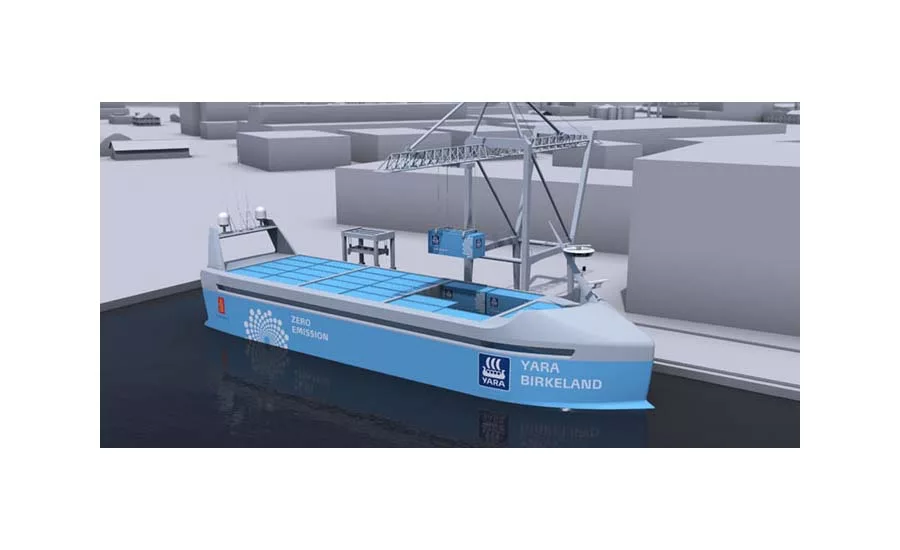 Kongsberg Yara zero emissions ship