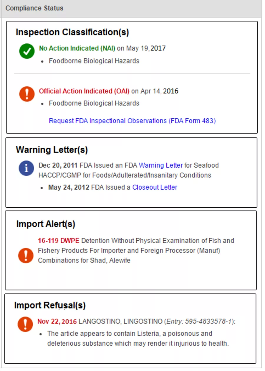 Registrar Corp MyFDA dashboard