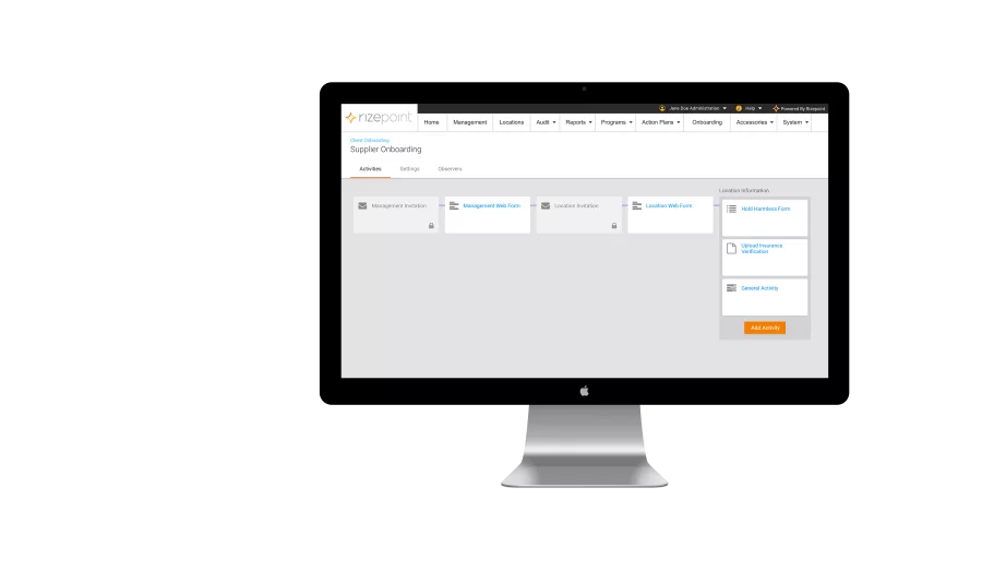 RizePoint blockchain Onboarding