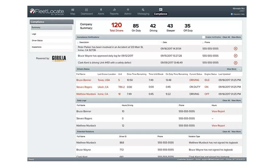 Spireon FleetLocate Compliance
