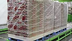 Driscoll's sealed pallet waiting for shipment